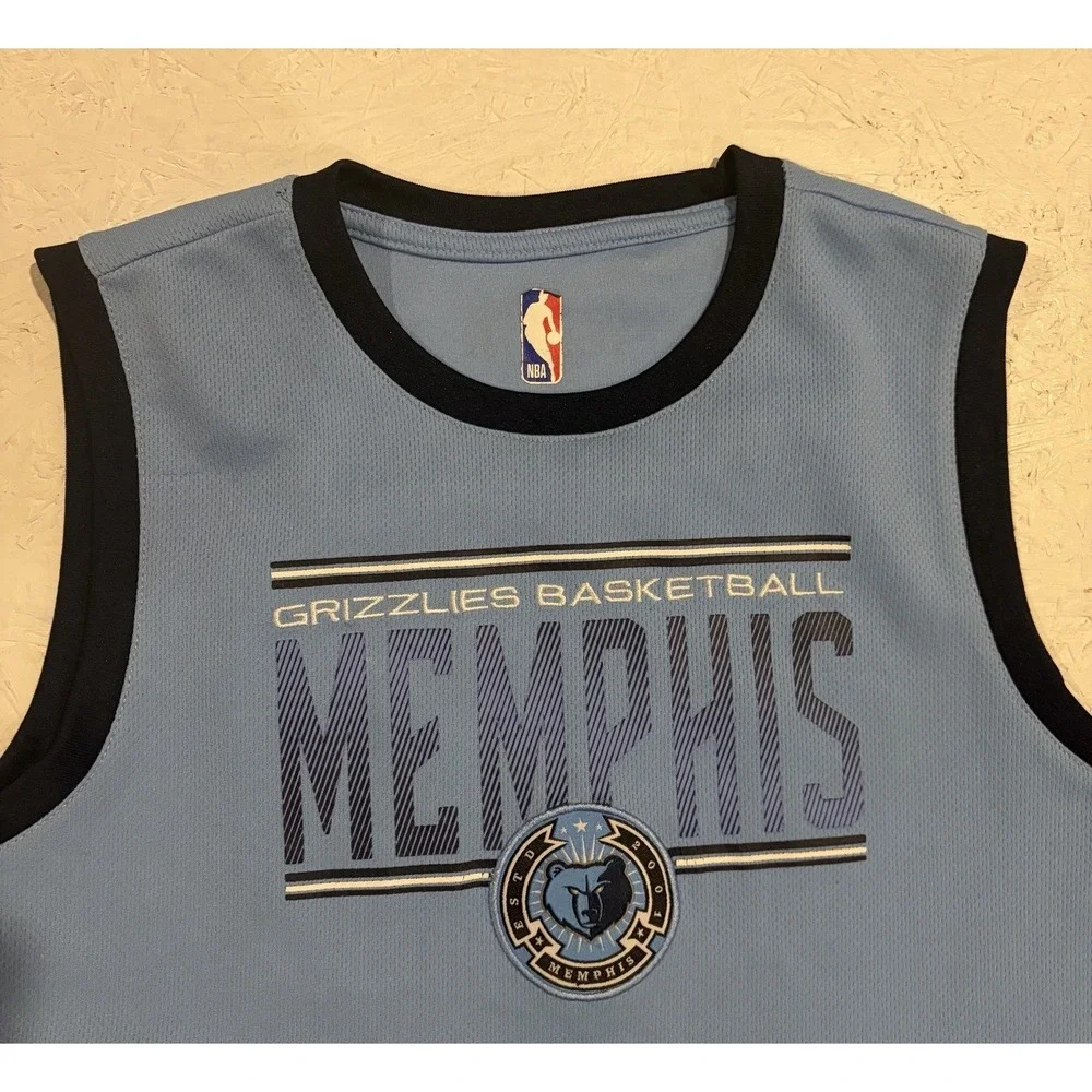 NBA Memphis Grizzlies Ja‎ Morant Jersey Youth L Blue Embroidered Basketball